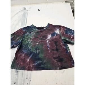 forever 21 medium women's cropped t shirt Tye Dye